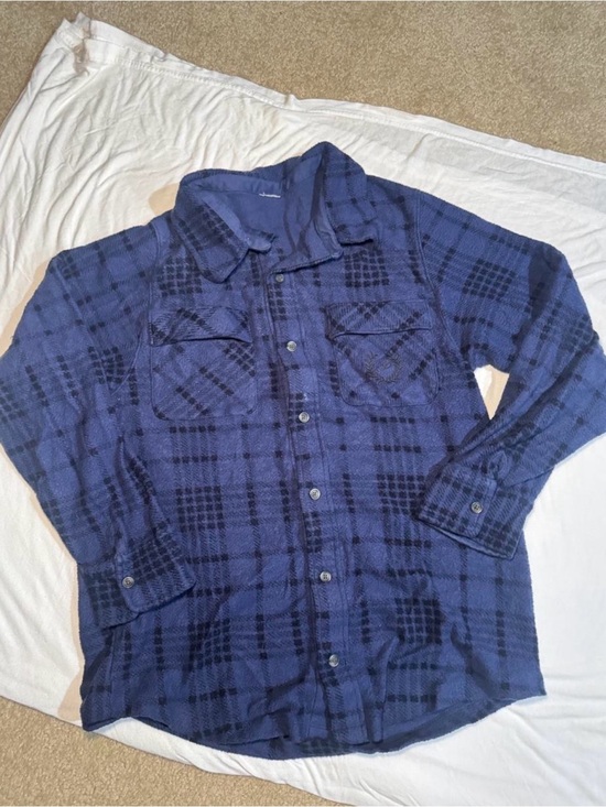 PINK Victoria's Secret Tops - PINK Victoria's Secret Blue Plaid Button-Down Shirt